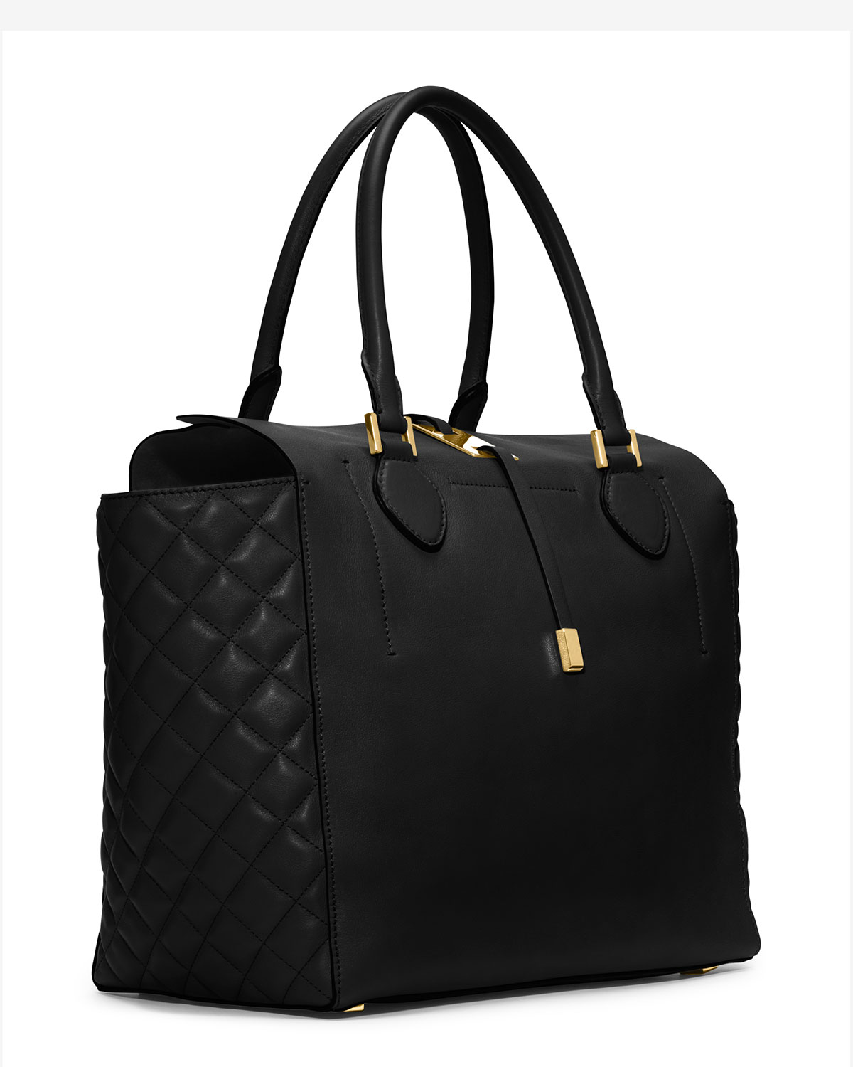 Michael Kors Large Miranda Quilted Tote in Black - Lyst