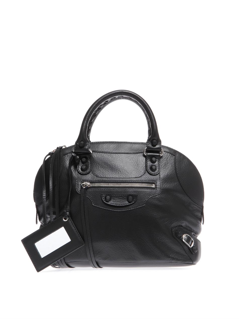 Classic Leather Bowling Bag Black | Lyst