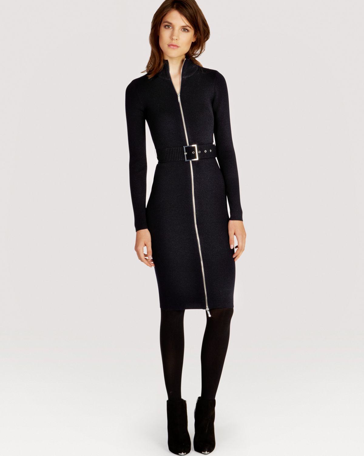 karen millen black zip dress