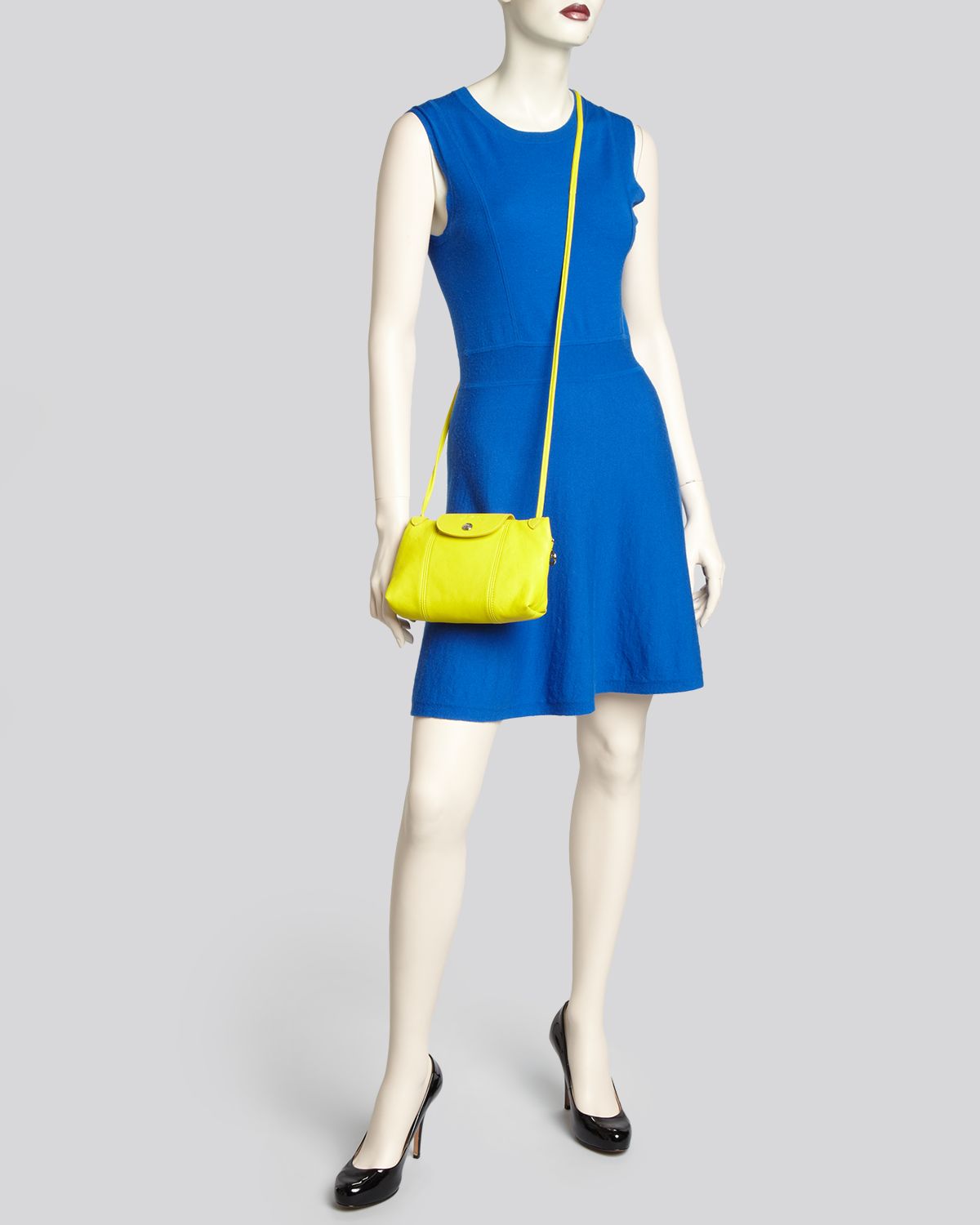 longchamp le pliage cuir crossbody