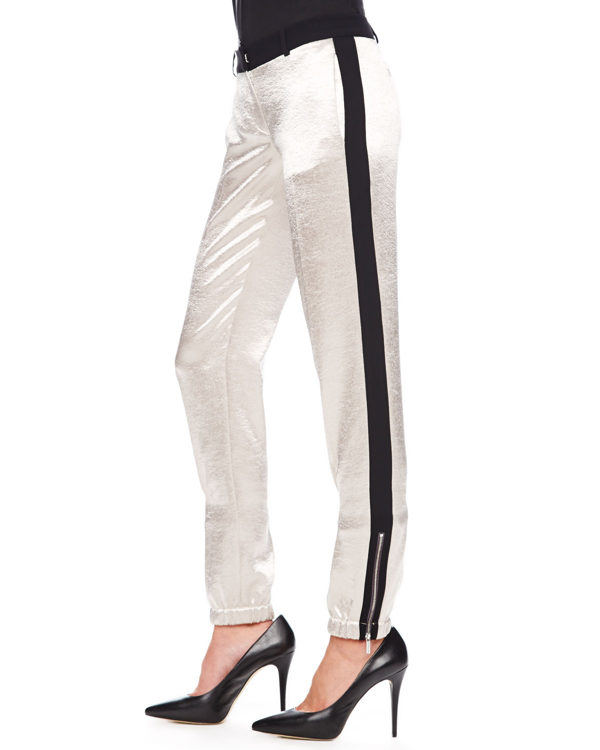 michael kors pants silver