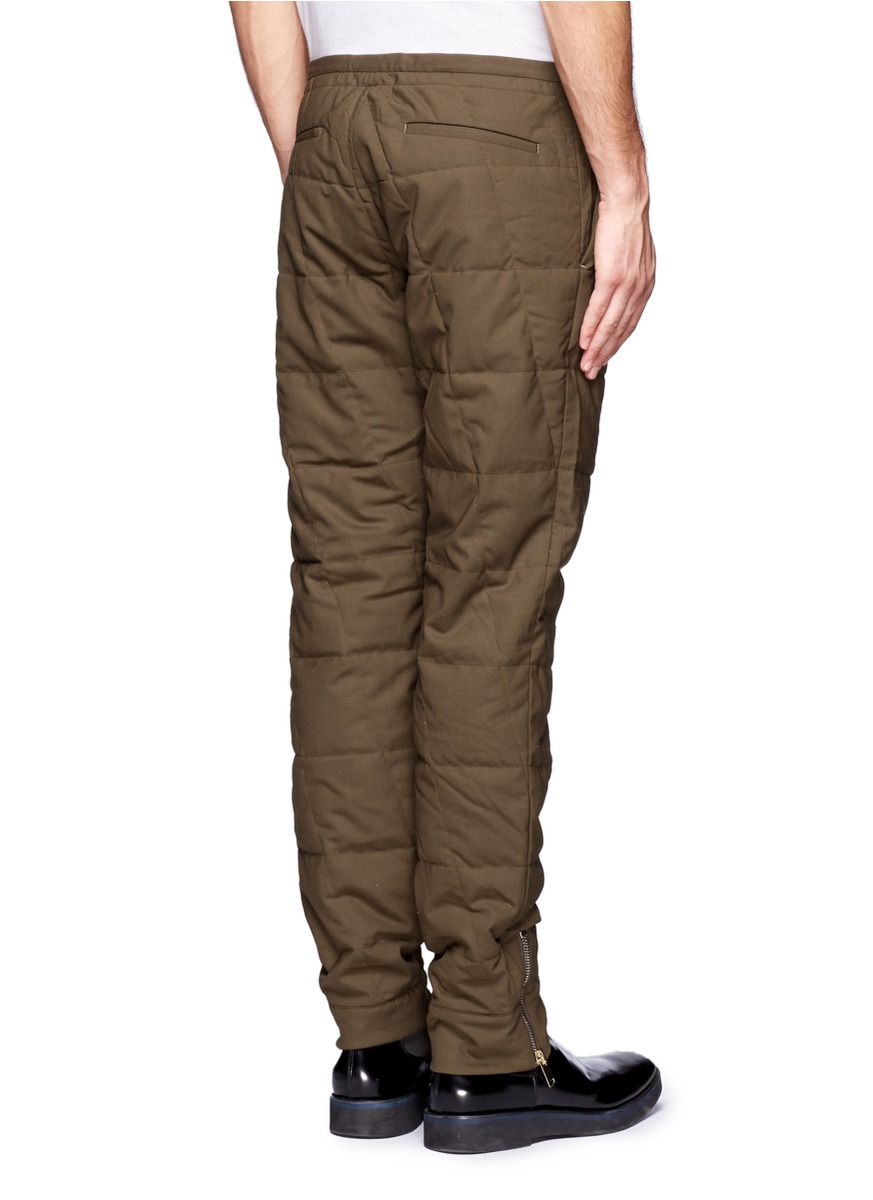 Lyst - Paul Smith Quilted Down Straight-leg Pants in Green for Men