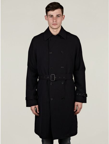 Acne Studios Mens Double Breasted Trench Coat in Blue for Men (navy) | Lyst