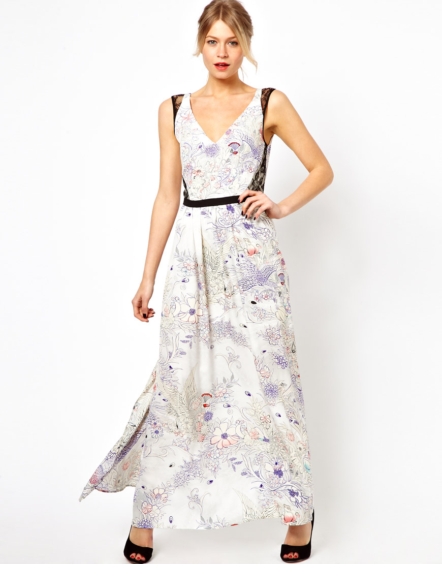 bird maxi dress