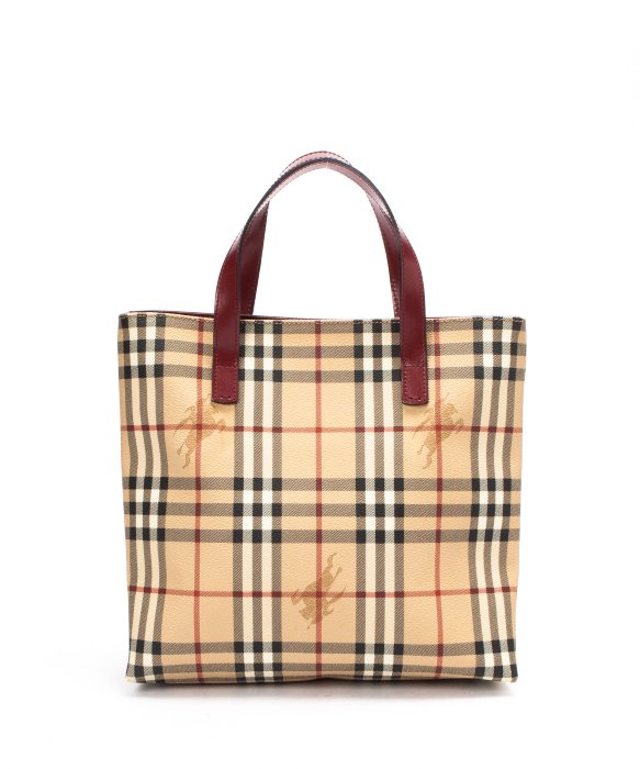 Lyst - Burberry Beige Nova Check Canvas Vintage Tote in Natural