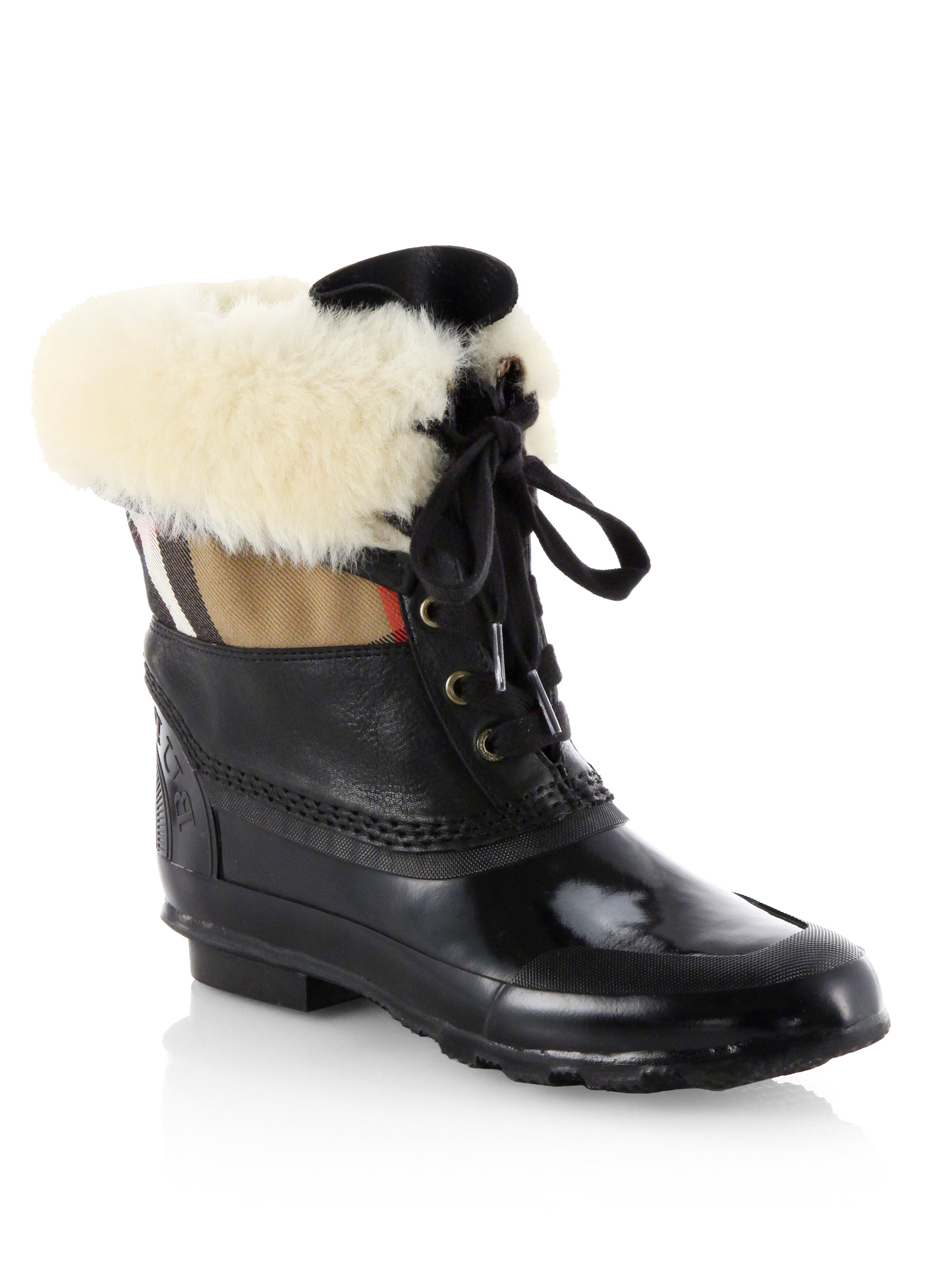 burberry fur boots