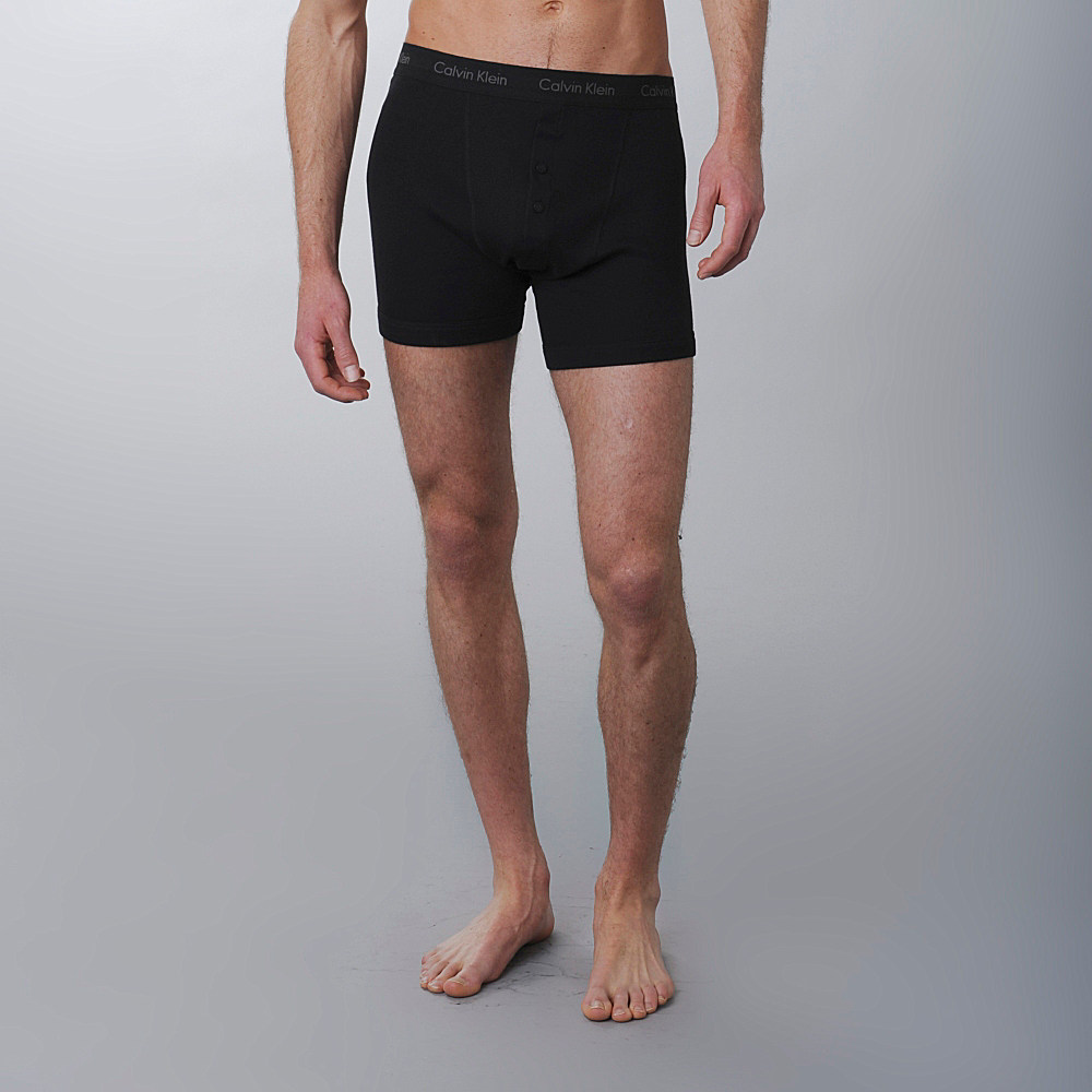 Calvin klein Buttonfly Boxer Briefs in Black for Men Lyst