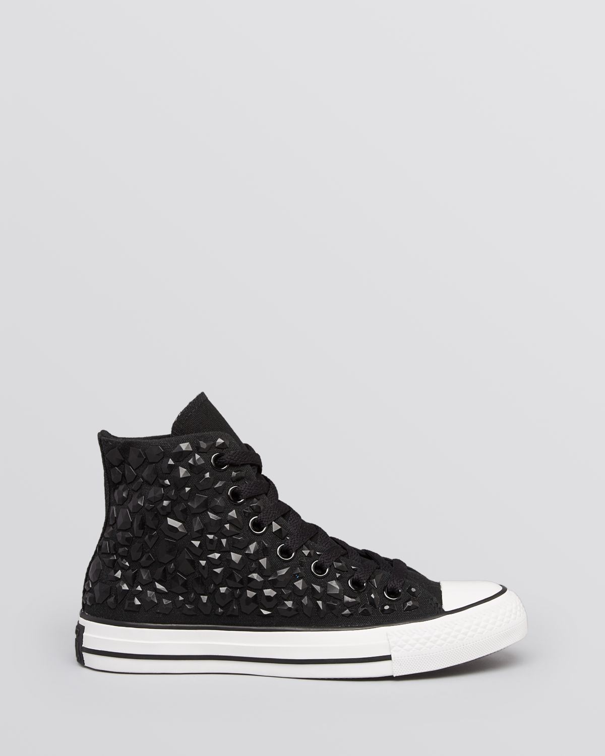 Converse Lace Up High Top All Star Rhinestone in Black Lyst