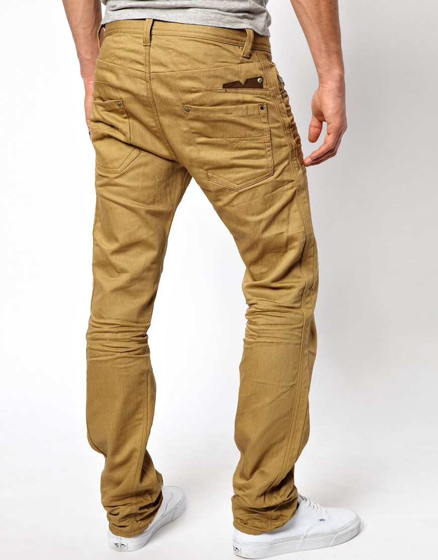 Lyst - Diesel Jeans Darron 8qu Slim Fit Beige in Natural for Men