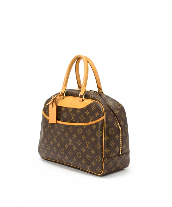 Lyst - Louis Vuitton Preowned Brown Monogram Canvas Deauville Top Handle Bag in Brown