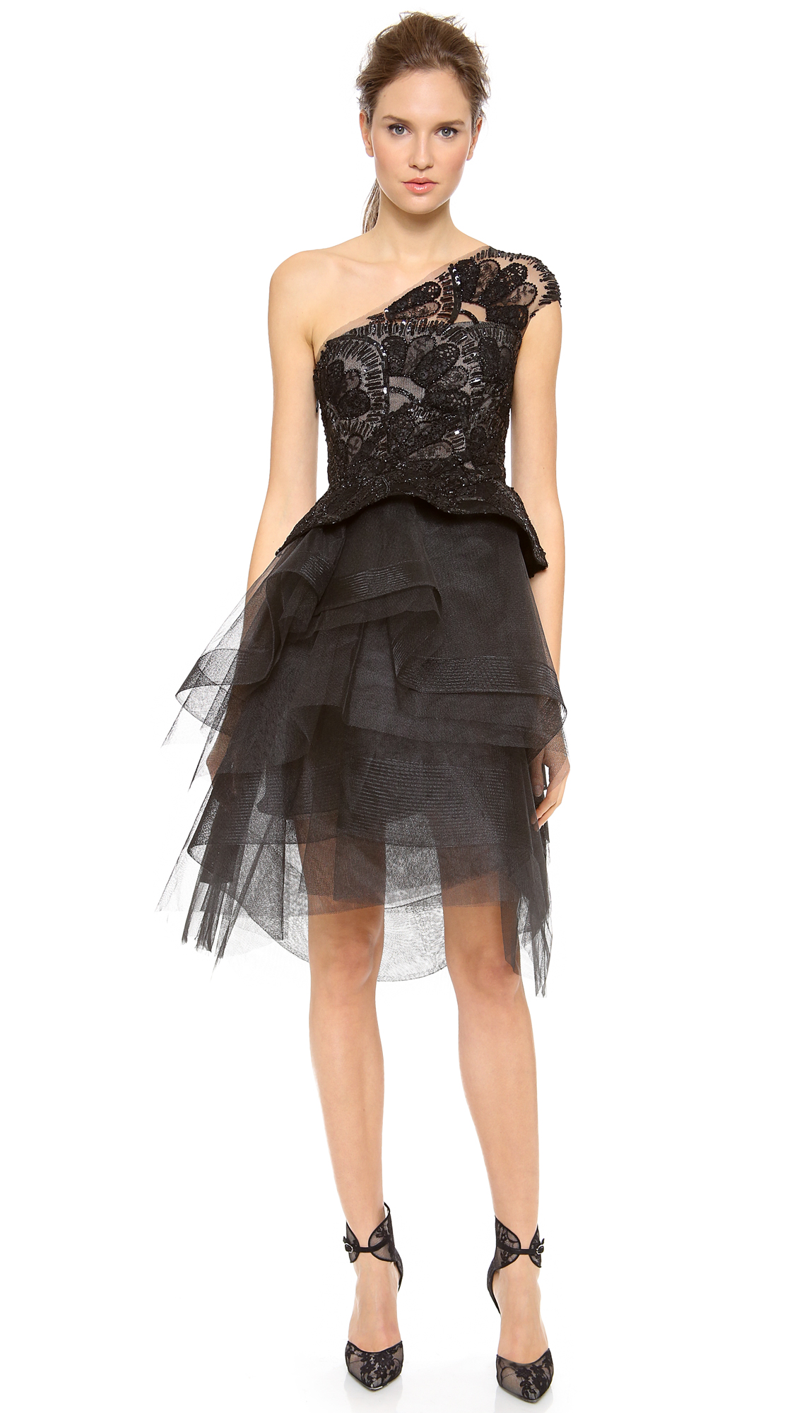 Cocktail Dress with Tiered Skirt