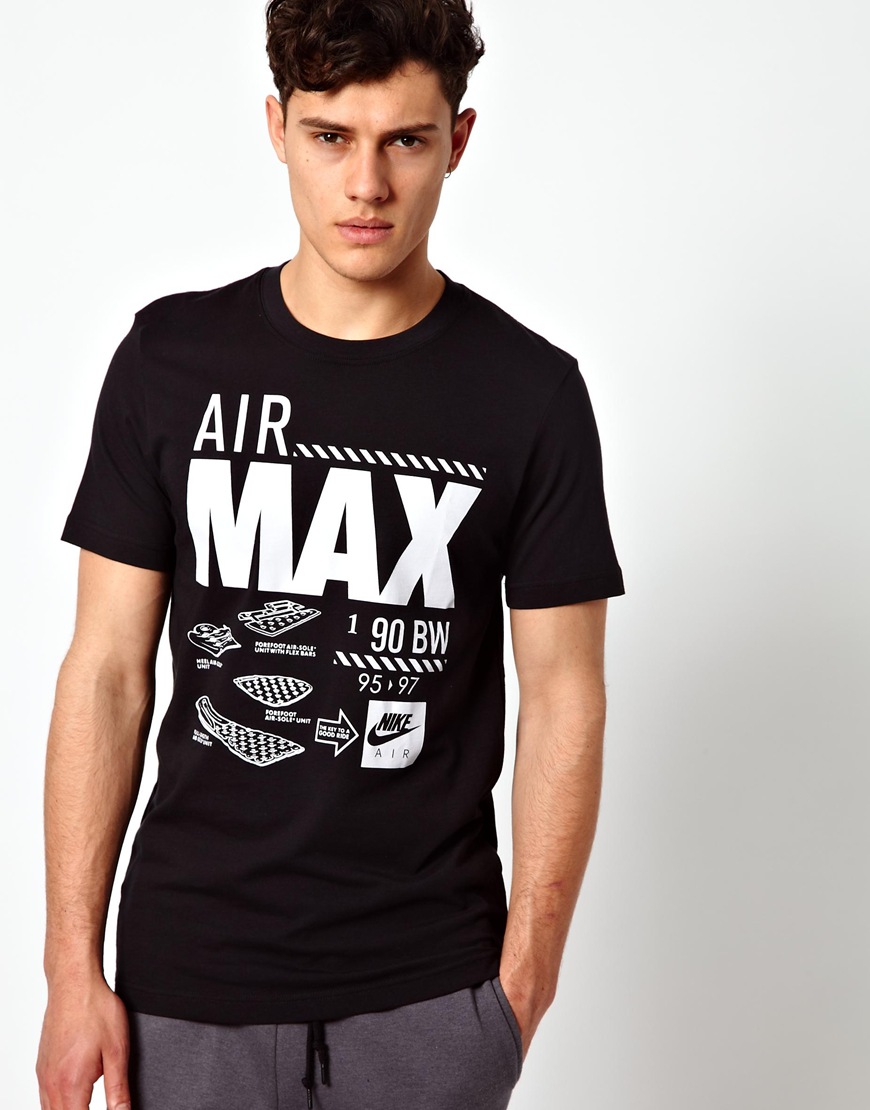 Nike Tshirt Air Max 90 Print in Black for Men | Lyst