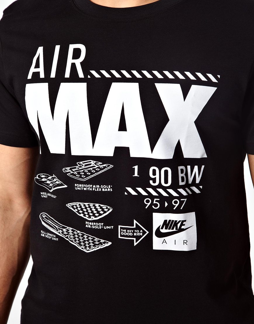 black nike air max shirt