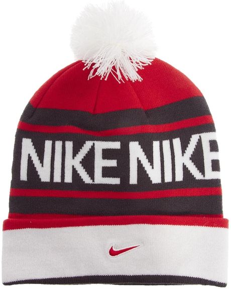 Nike Beanie Hat with Bobble in Red for Men | Lyst