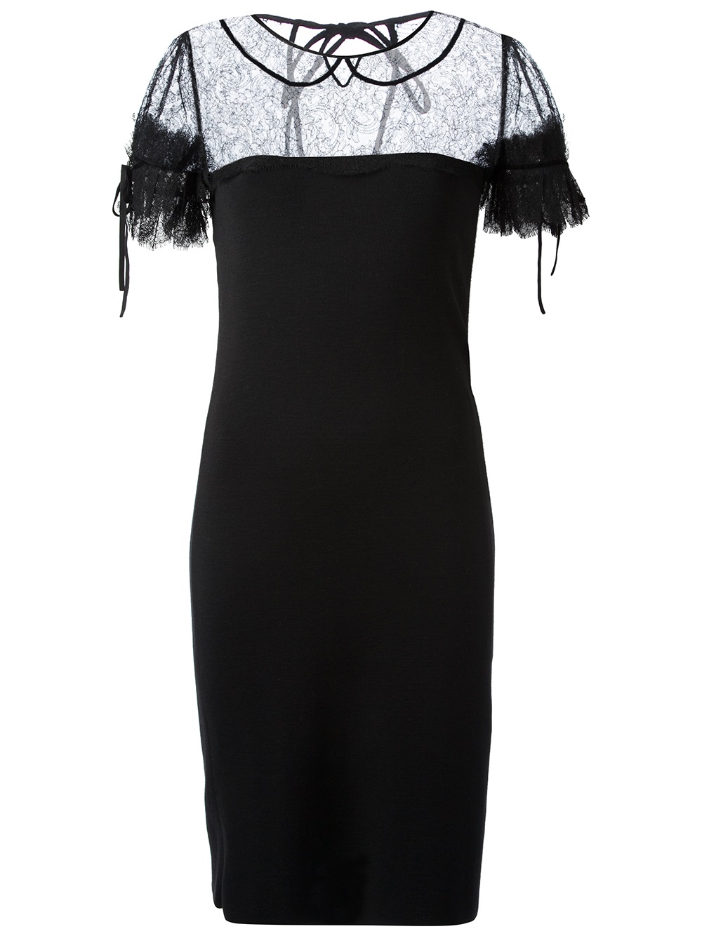 Red Valentino Lace Panel Cocktail Dress in Black | Lyst