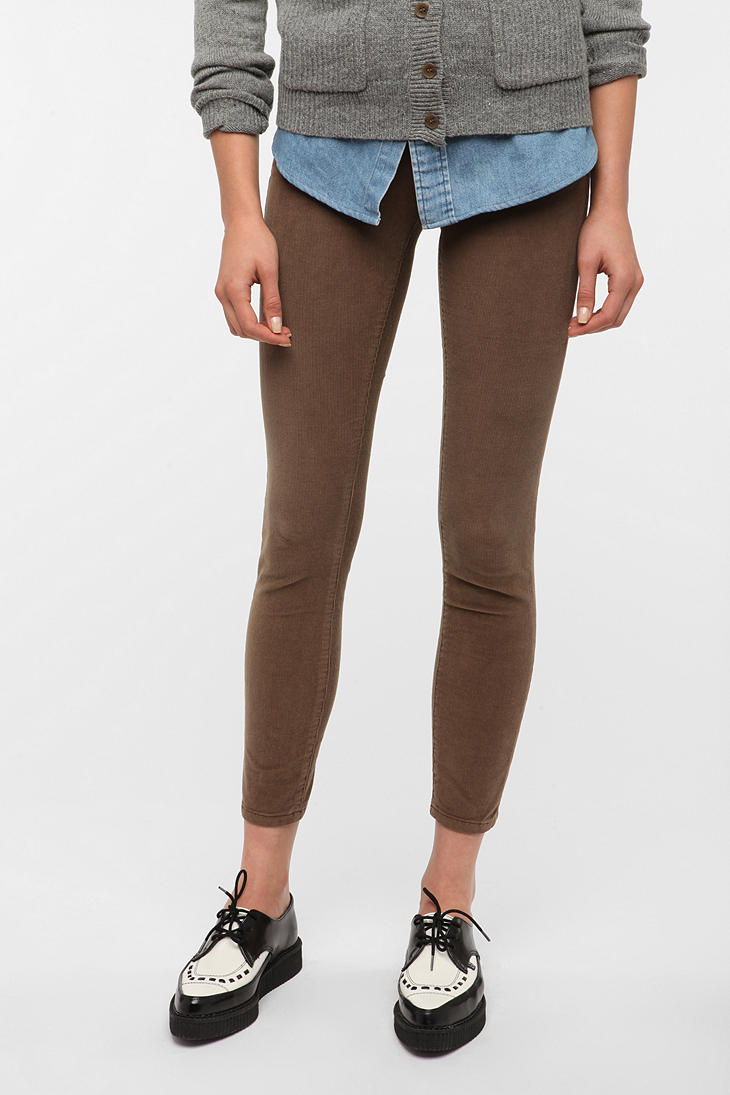Urban Outfitters Bdg Cigarette Mid Rise Corduroy Pant in Brown - Lyst