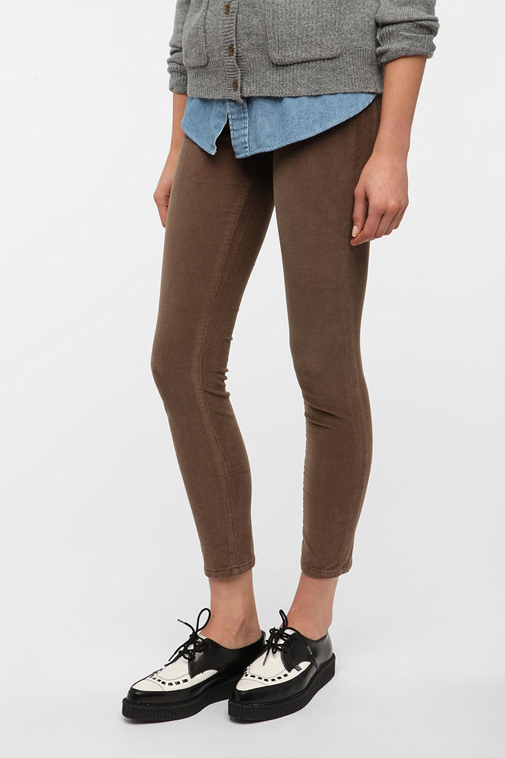Urban Outfitters Bdg Cigarette Mid Rise Corduroy Pant in Brown - Lyst