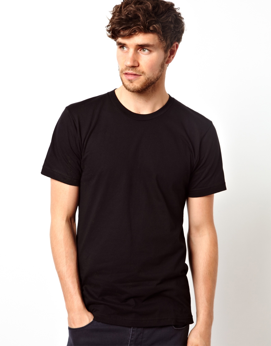 American Apparel T-shirt in Black for Men - Lyst