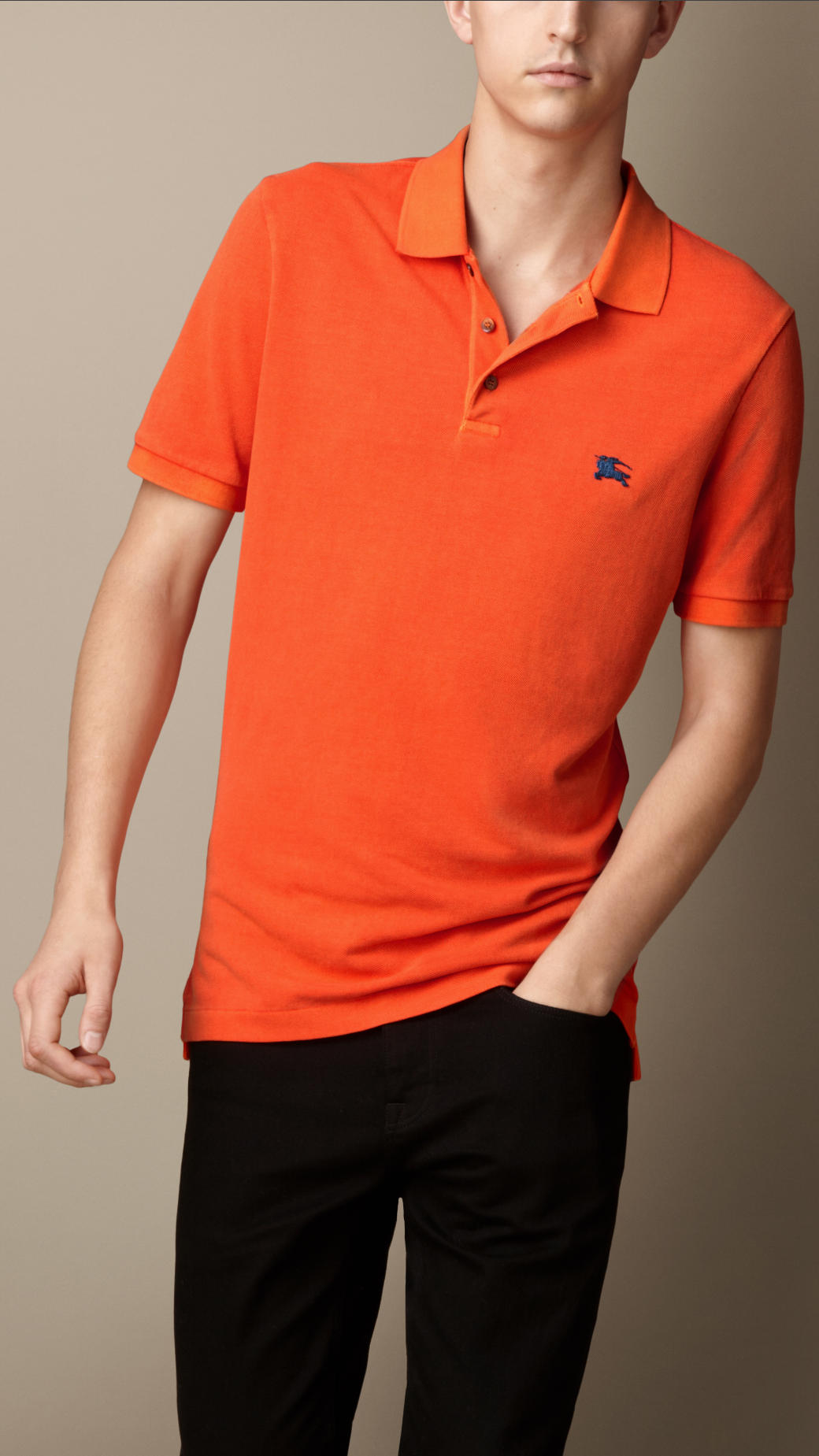 burberry polo orange