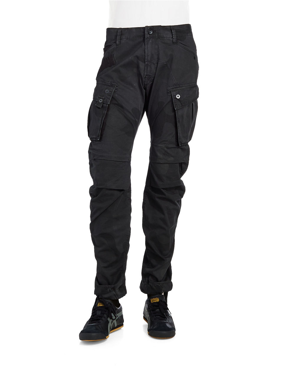 G-star Raw Camouflage Cargo Pants in Black for Men | Lyst