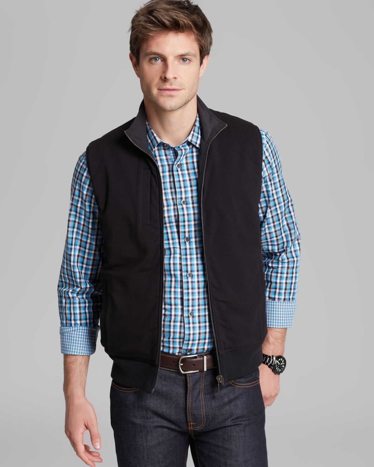 michael kors vest mens black