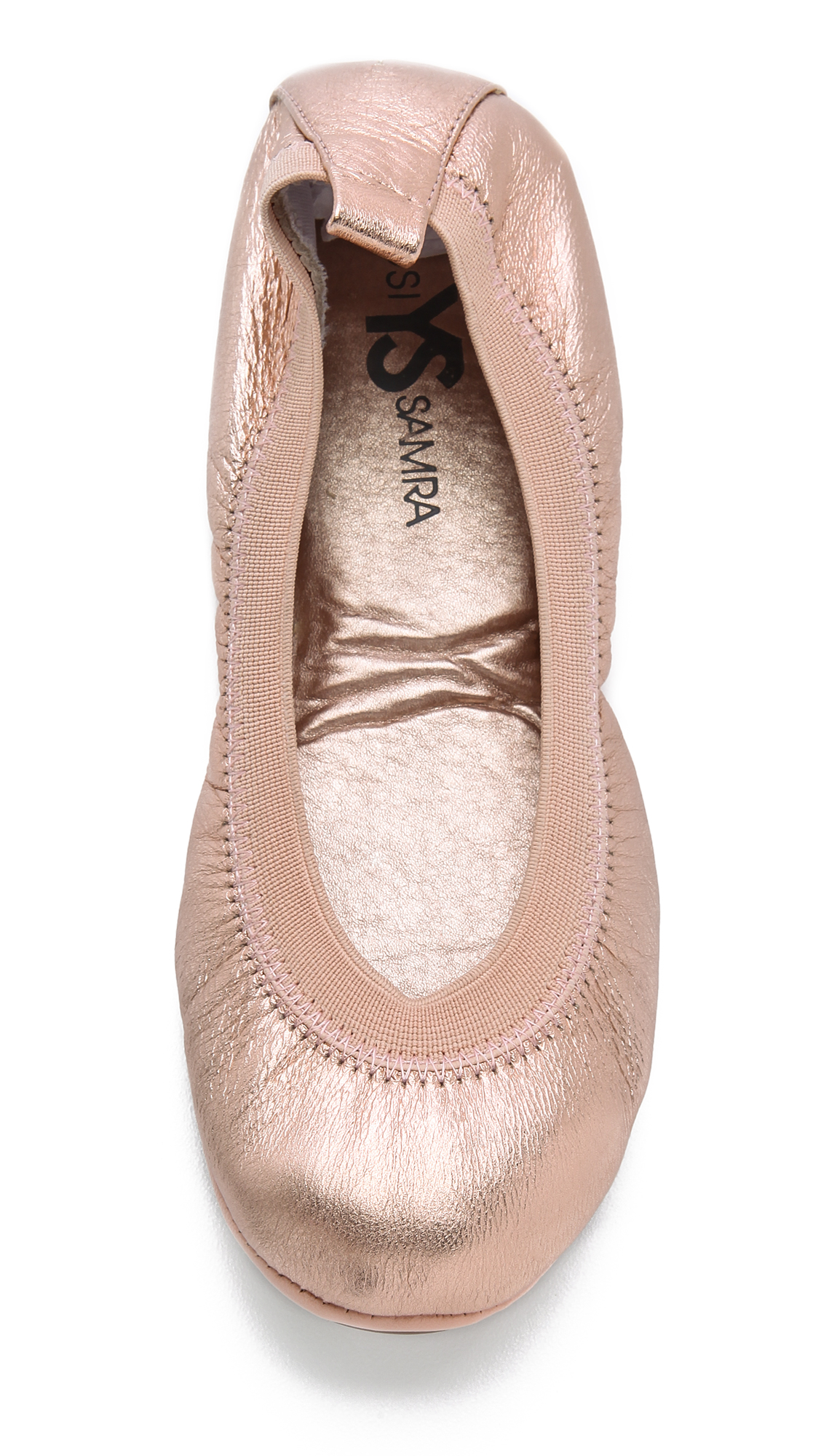 yosi samra rose gold ballet flats