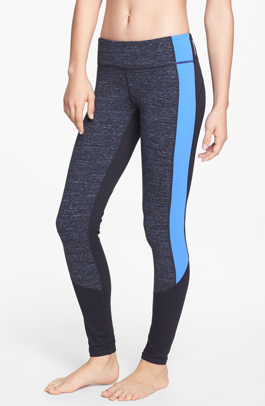 Zella Live in Triple Blocked Space Dye Leggings in Black Lyst