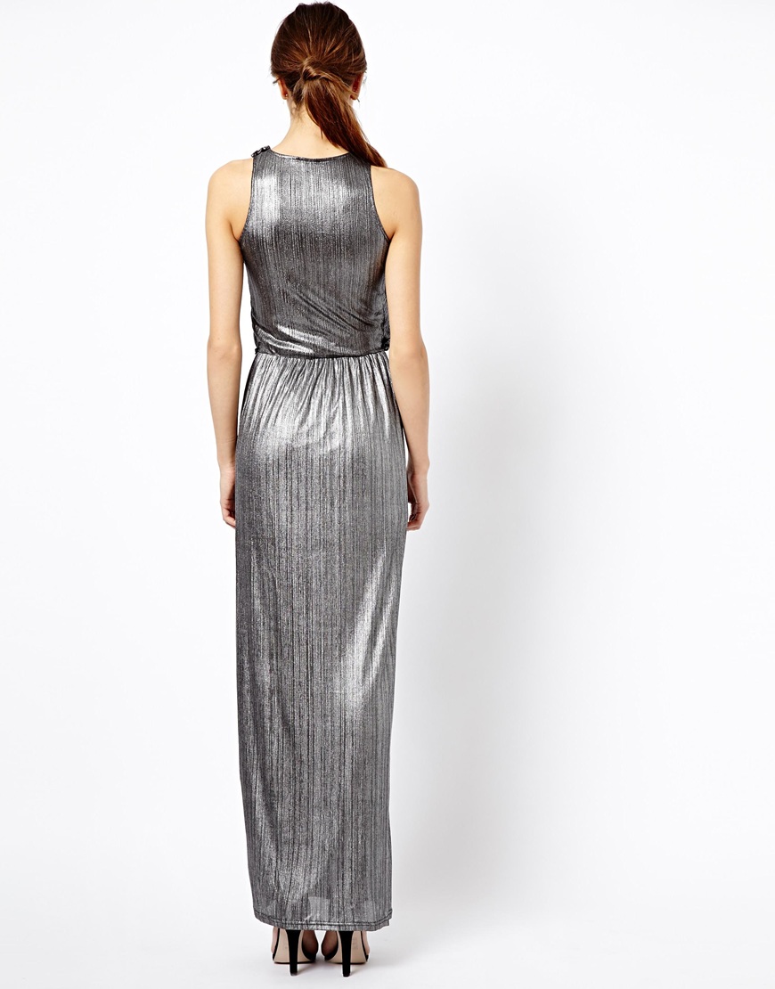 river island pleated maxi dress