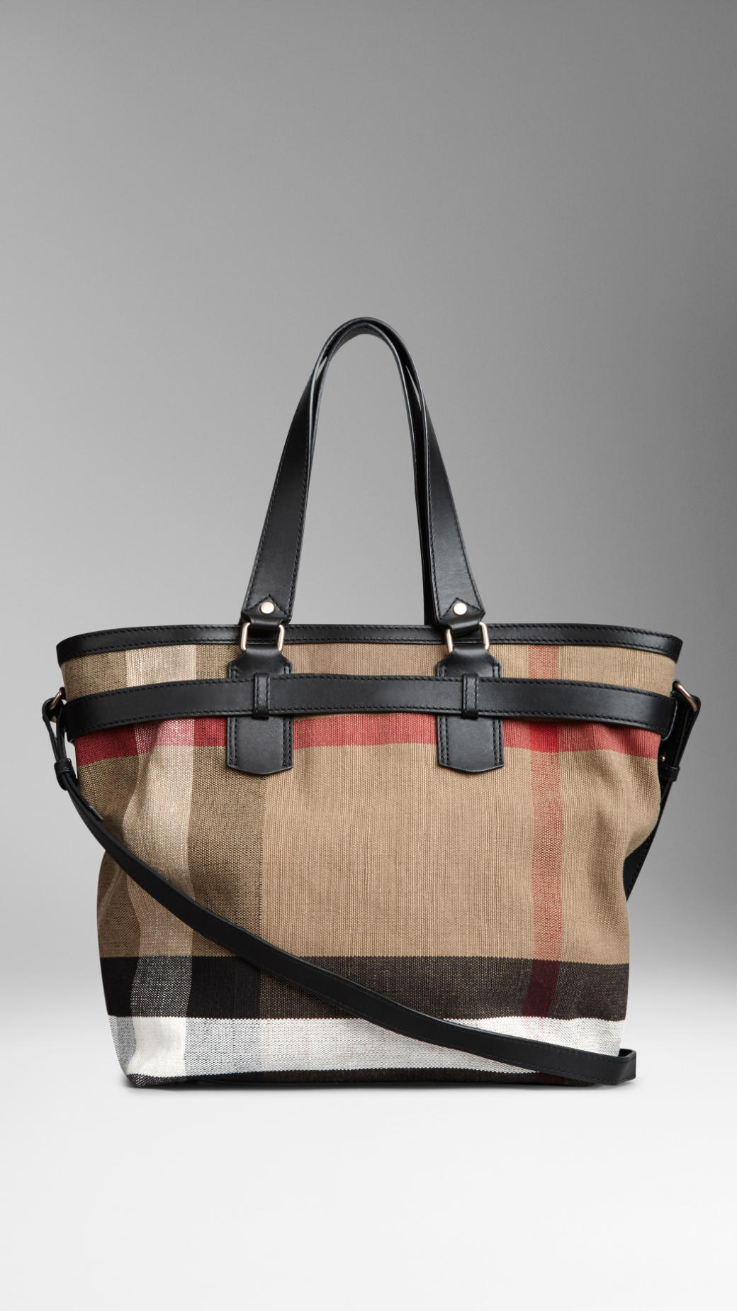 Burberry london Mini Canvas Check Crossbody Bag in Black (WHITE) Lyst