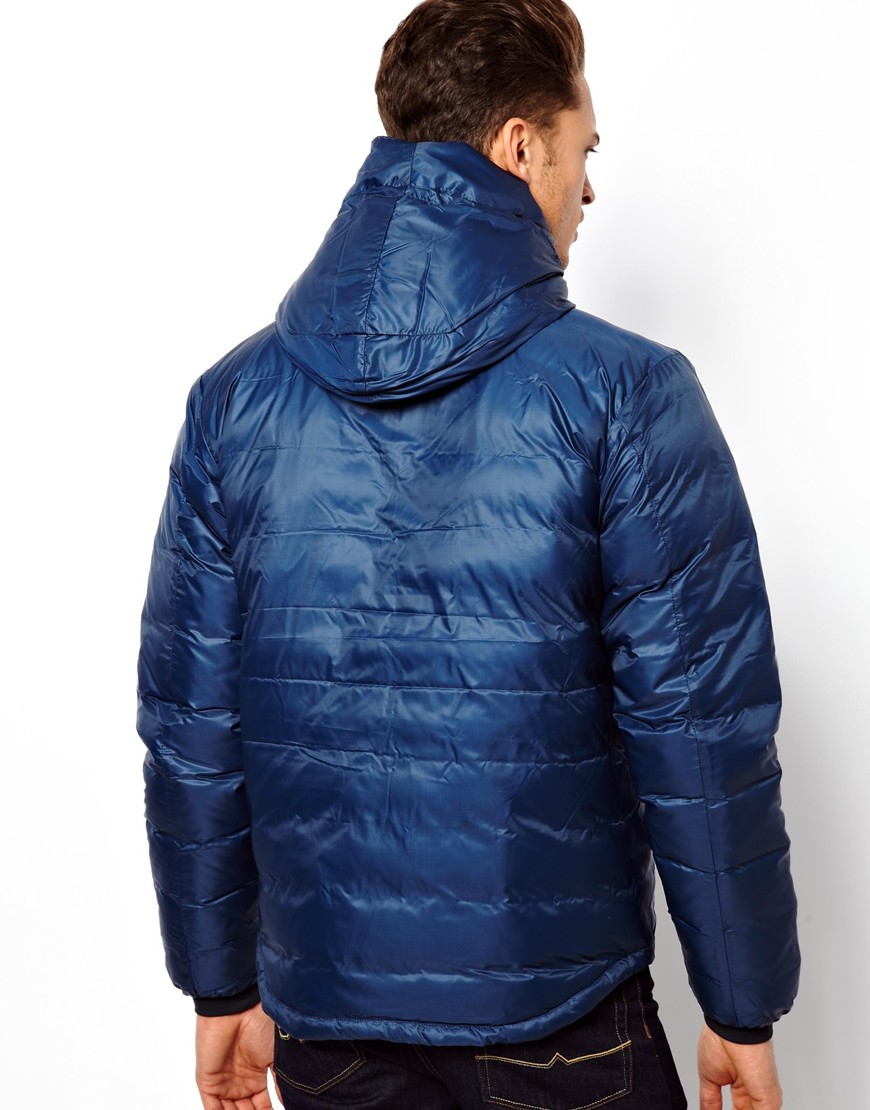 Canada Goose Lodge Hoody Jacket with Down Fill in Blue for Men - Lyst