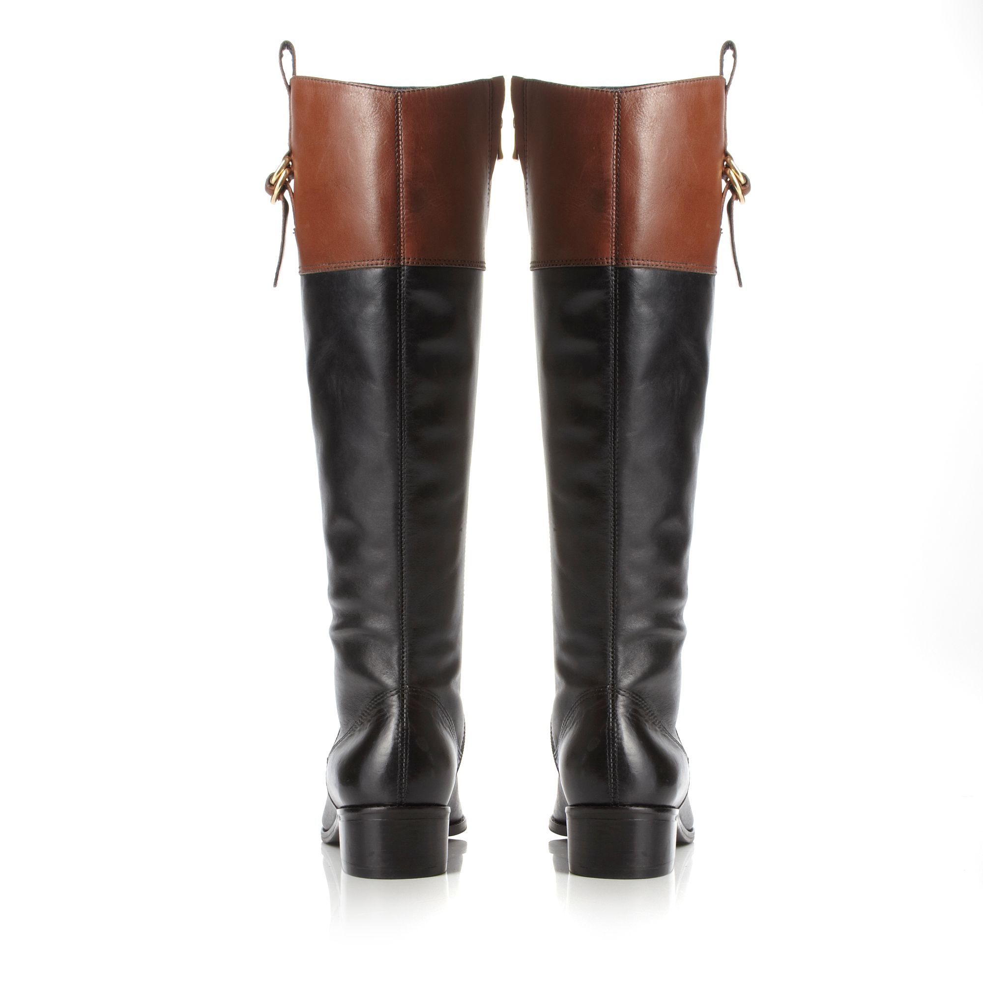 Dune Tilbury Contrast Collar Riding Boots in Brown | Lyst