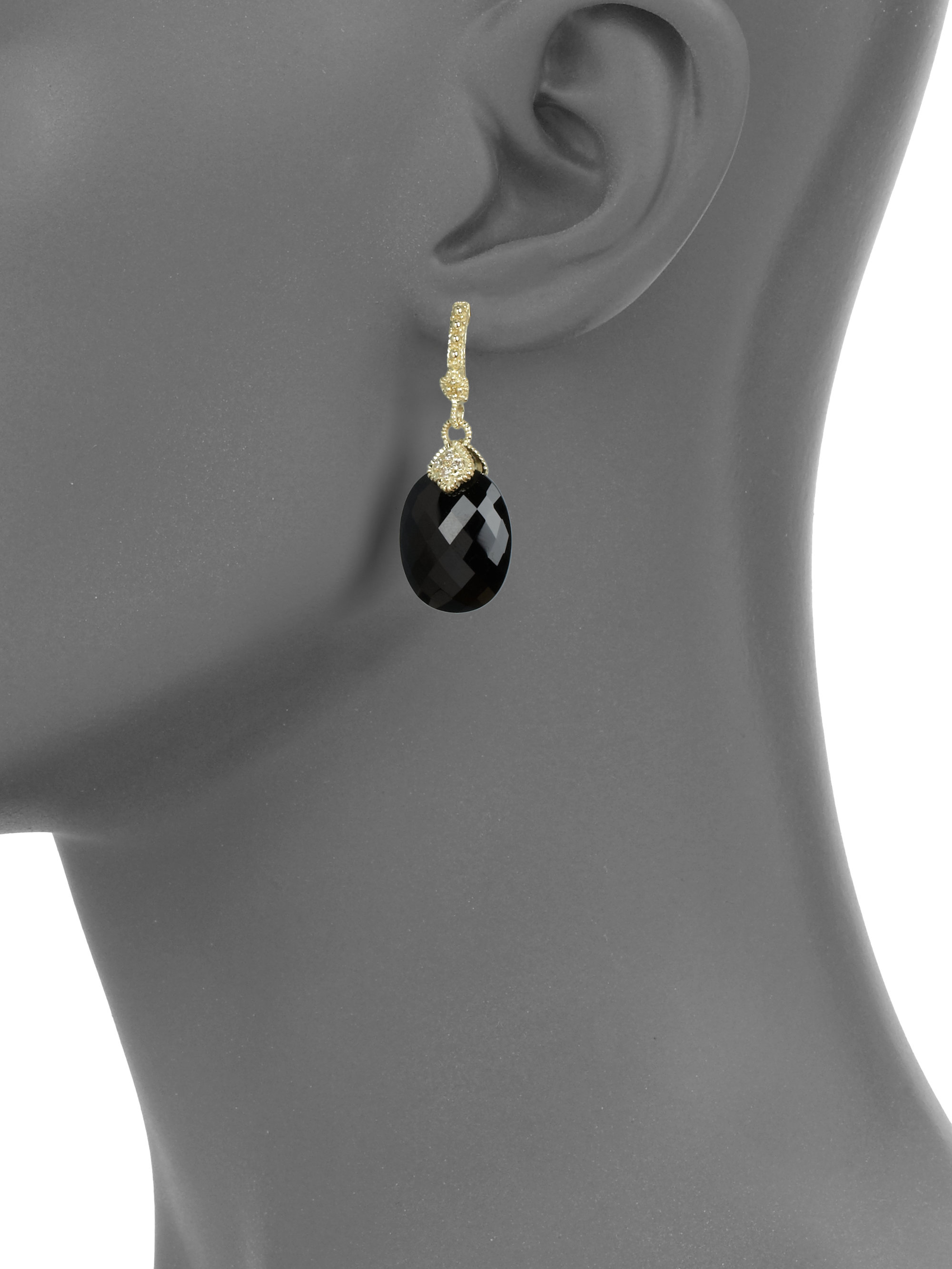 judith ripka black onyx earrings