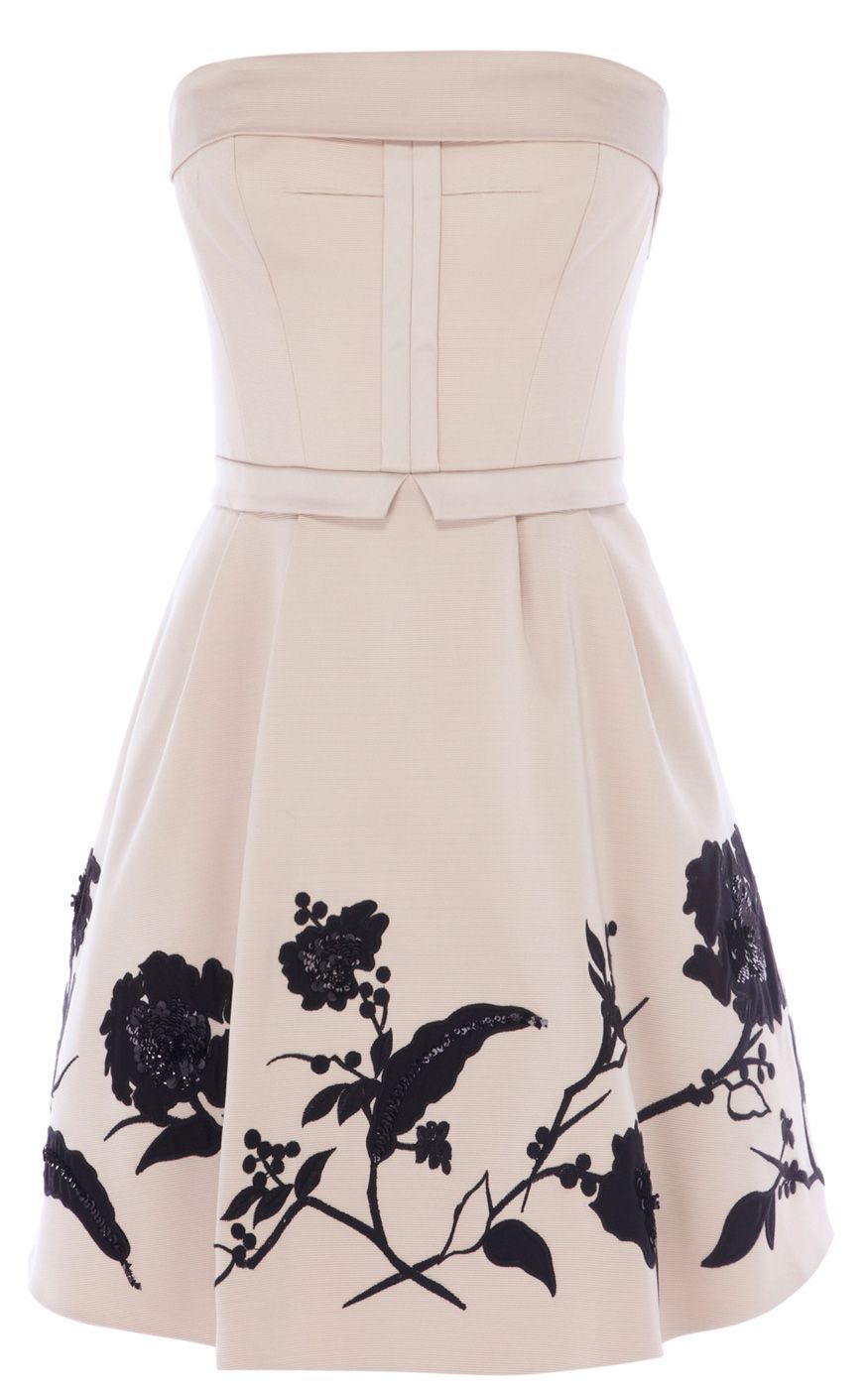 Karen millen Placed Sequin Flower Prom Dress in Black Lyst