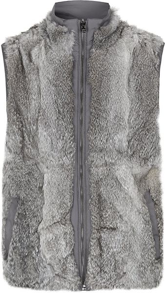 Michael Kors Reversible Rabbit Fur Gilet in Gray for Men (grey) | Lyst