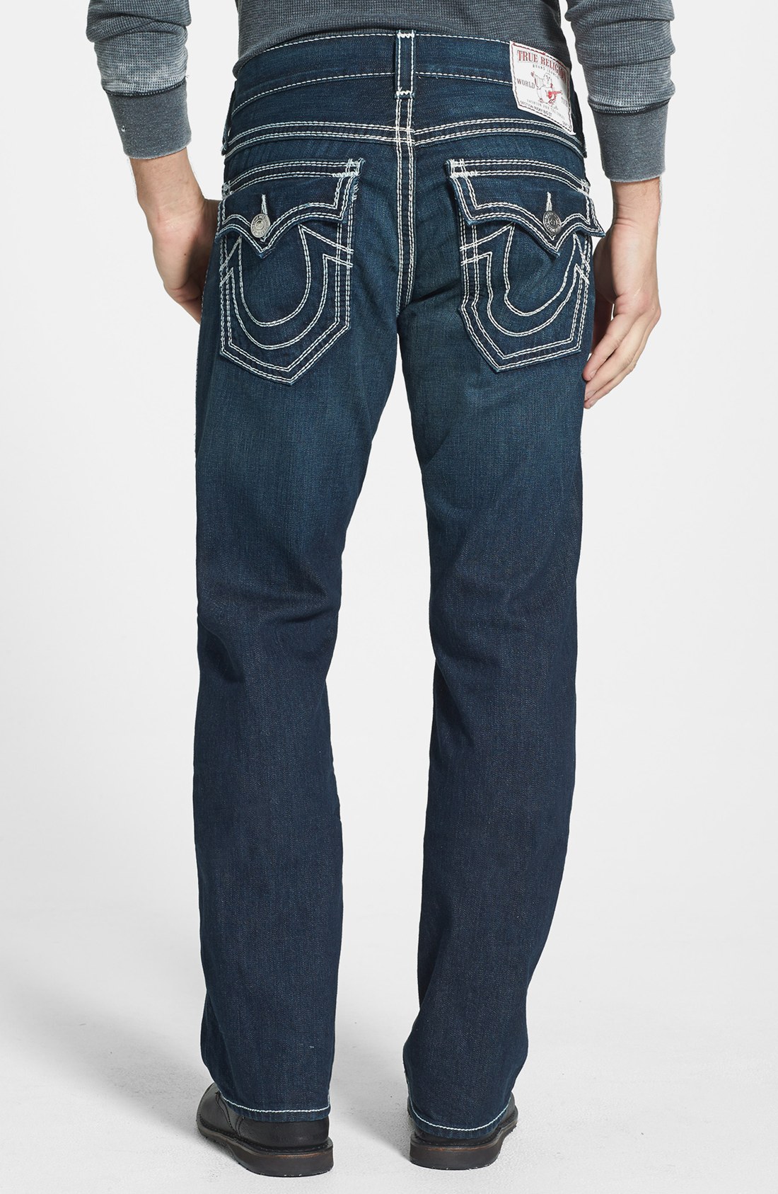 True Religion Ricky Straight Leg Jeans in Blue for Men (Ebd Cyclone) | Lyst