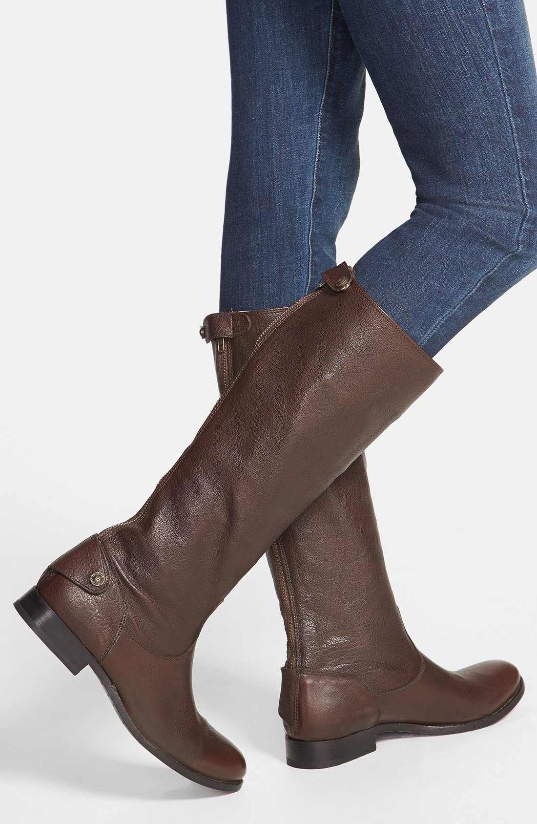 Frye 'Melissa' Button Back Boot in Brown (Dark Brown/ Brown) | Lyst