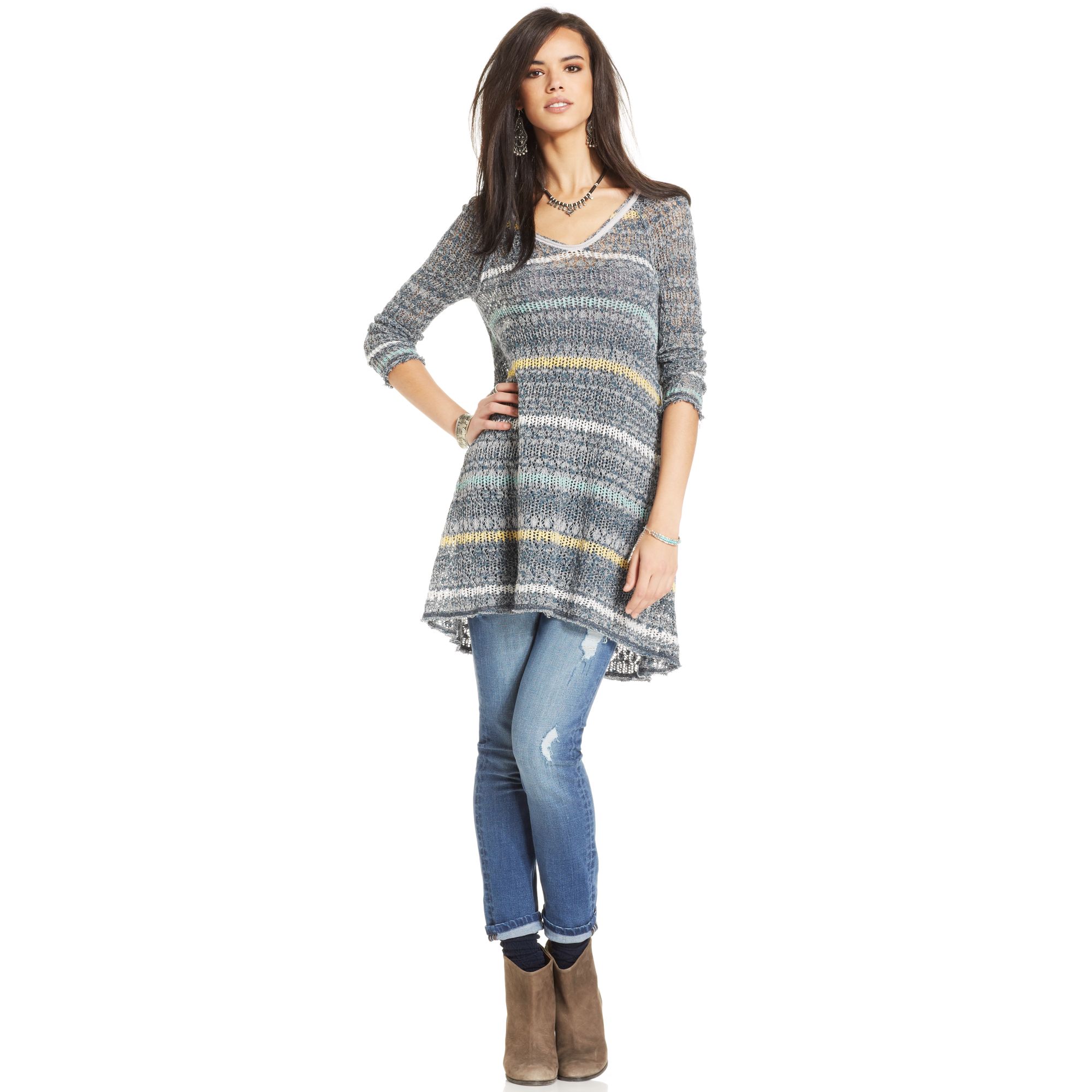 free people striped sweater dress