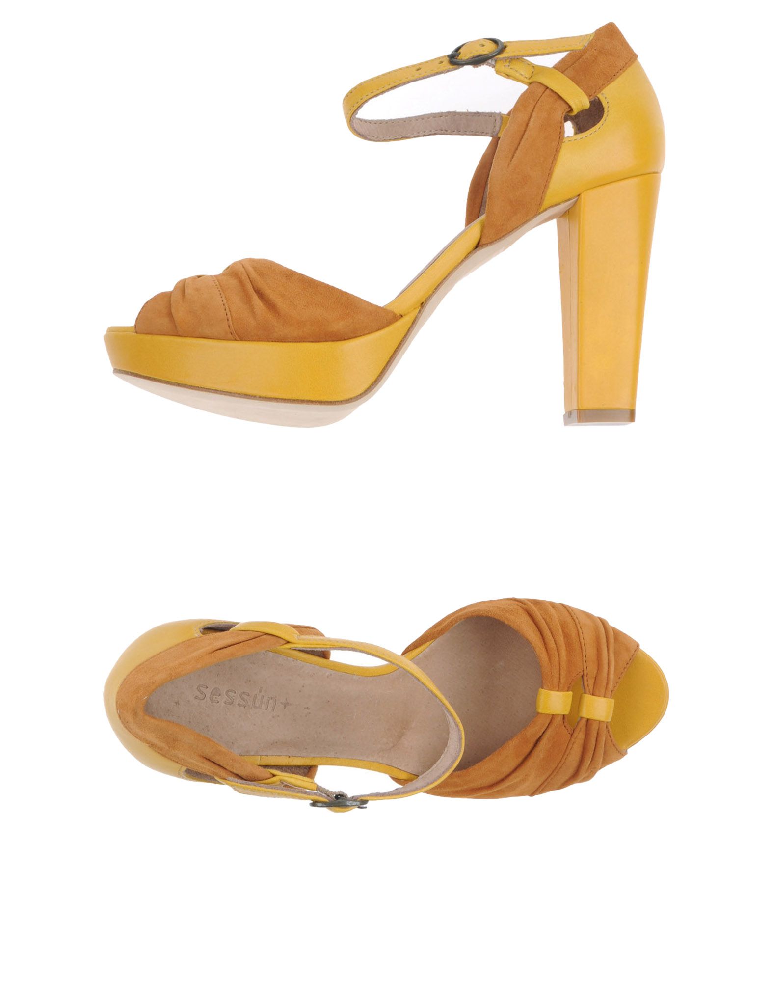 Sessun Platform Sandals in Yellow | Lyst