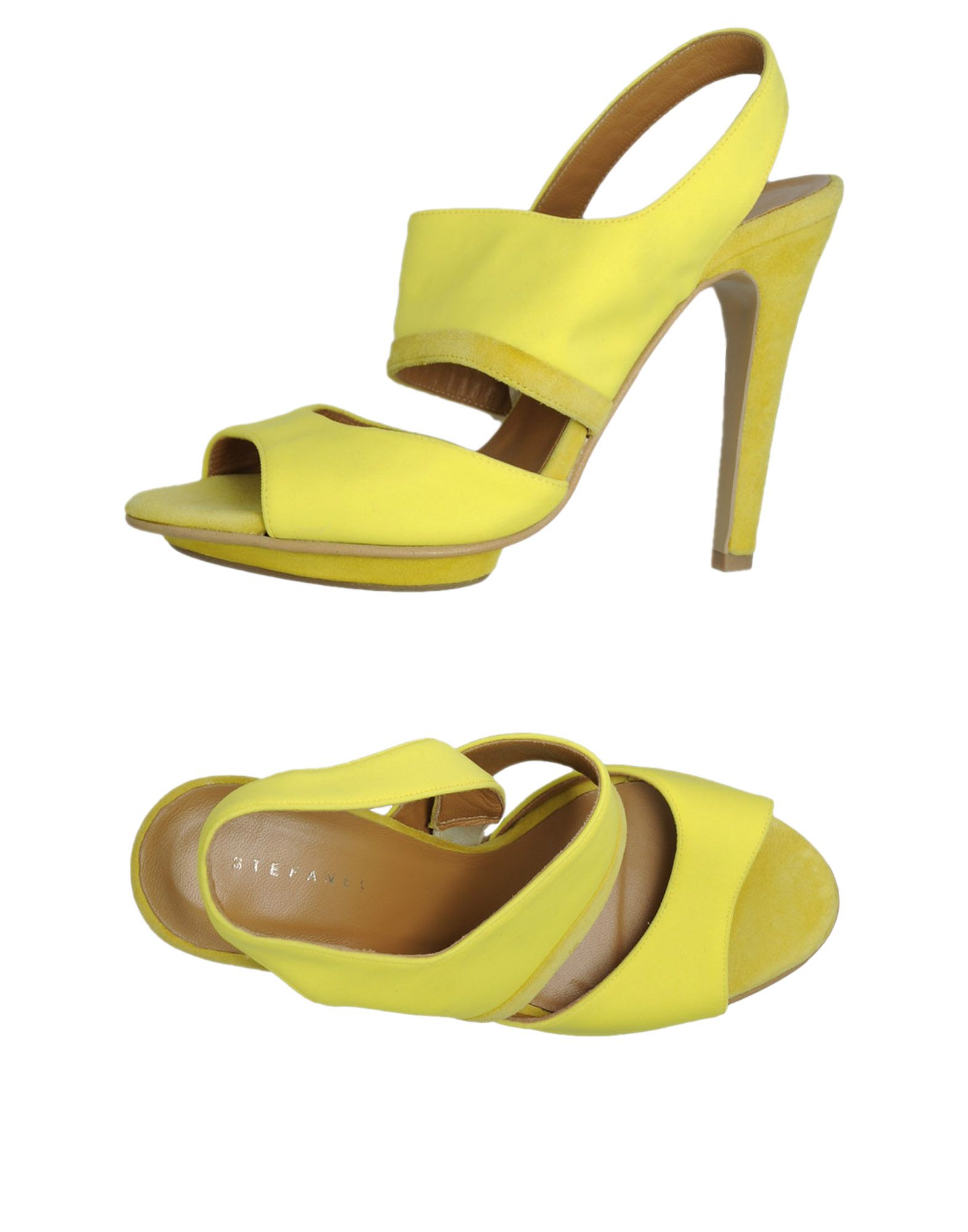 Stefanel Platform Sandals in Yellow | Lyst