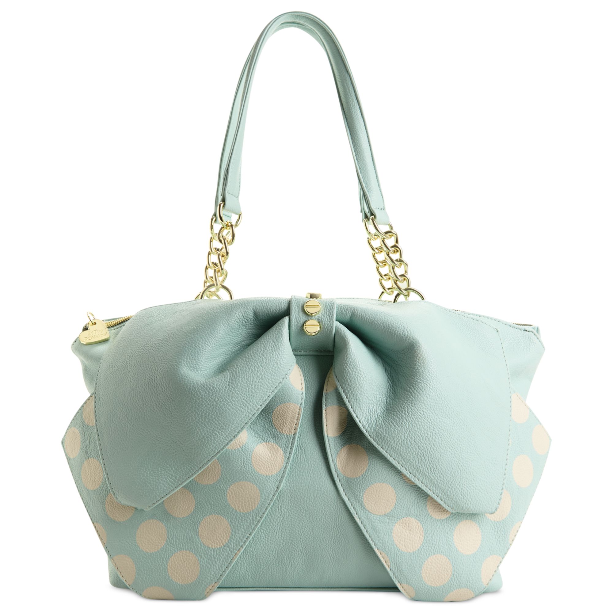 Betsey Johnson Bow Satchel in Green - Lyst