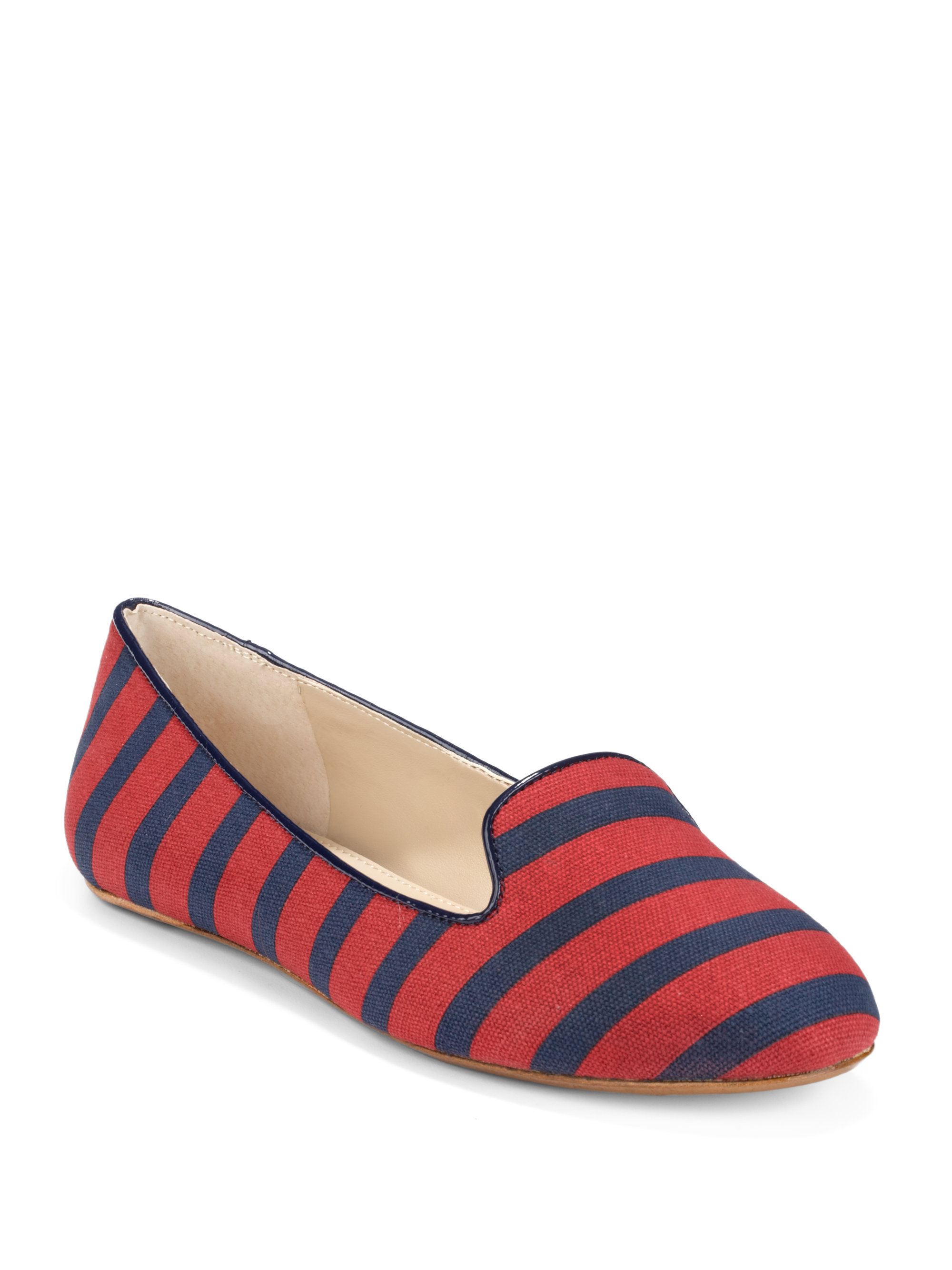 Blue saks fifth avenue Brody Striped Canvas Smoking Slippers in Blue | Lyst