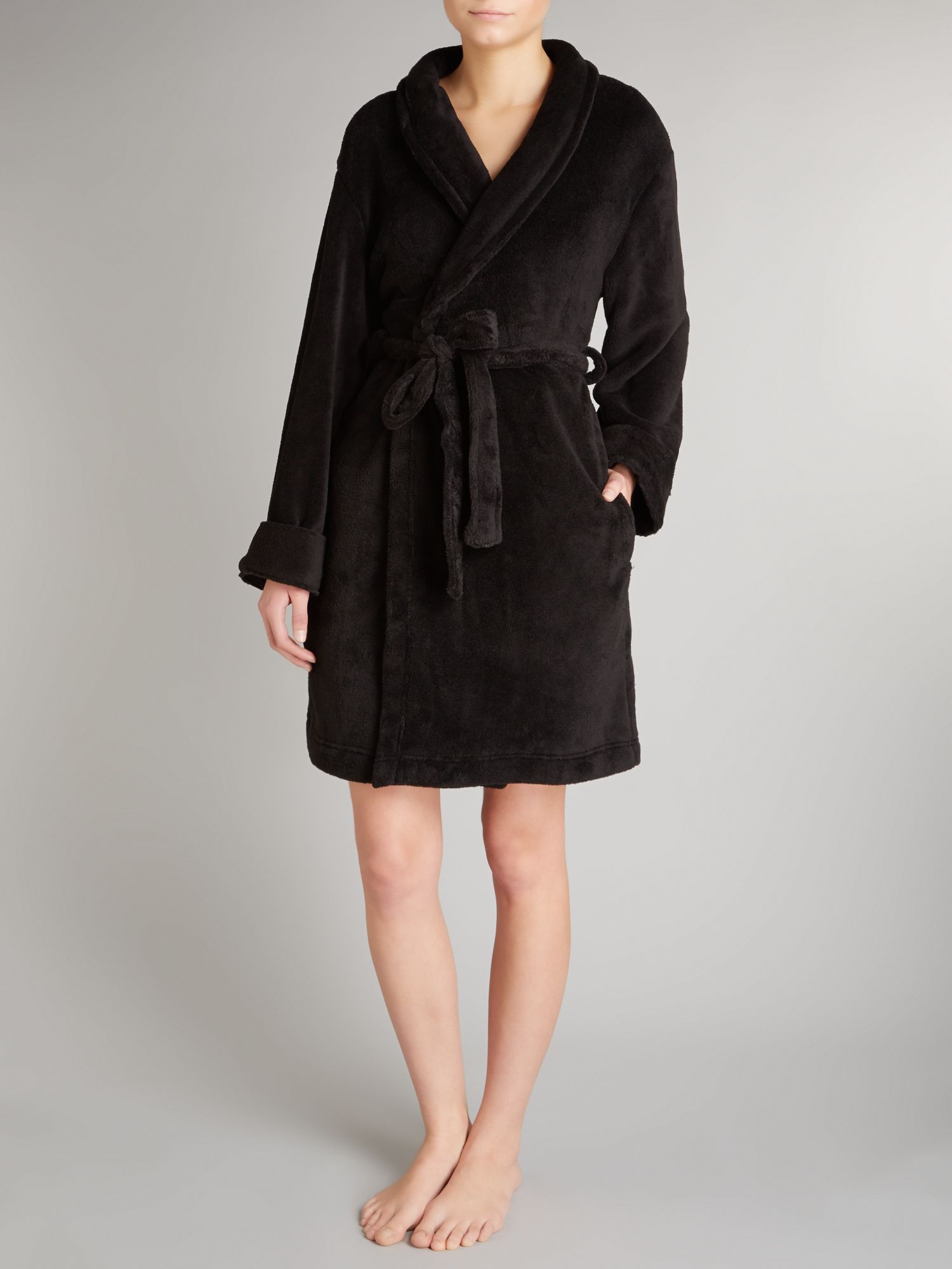 Calvin klein Fluffy Robe in Black Lyst