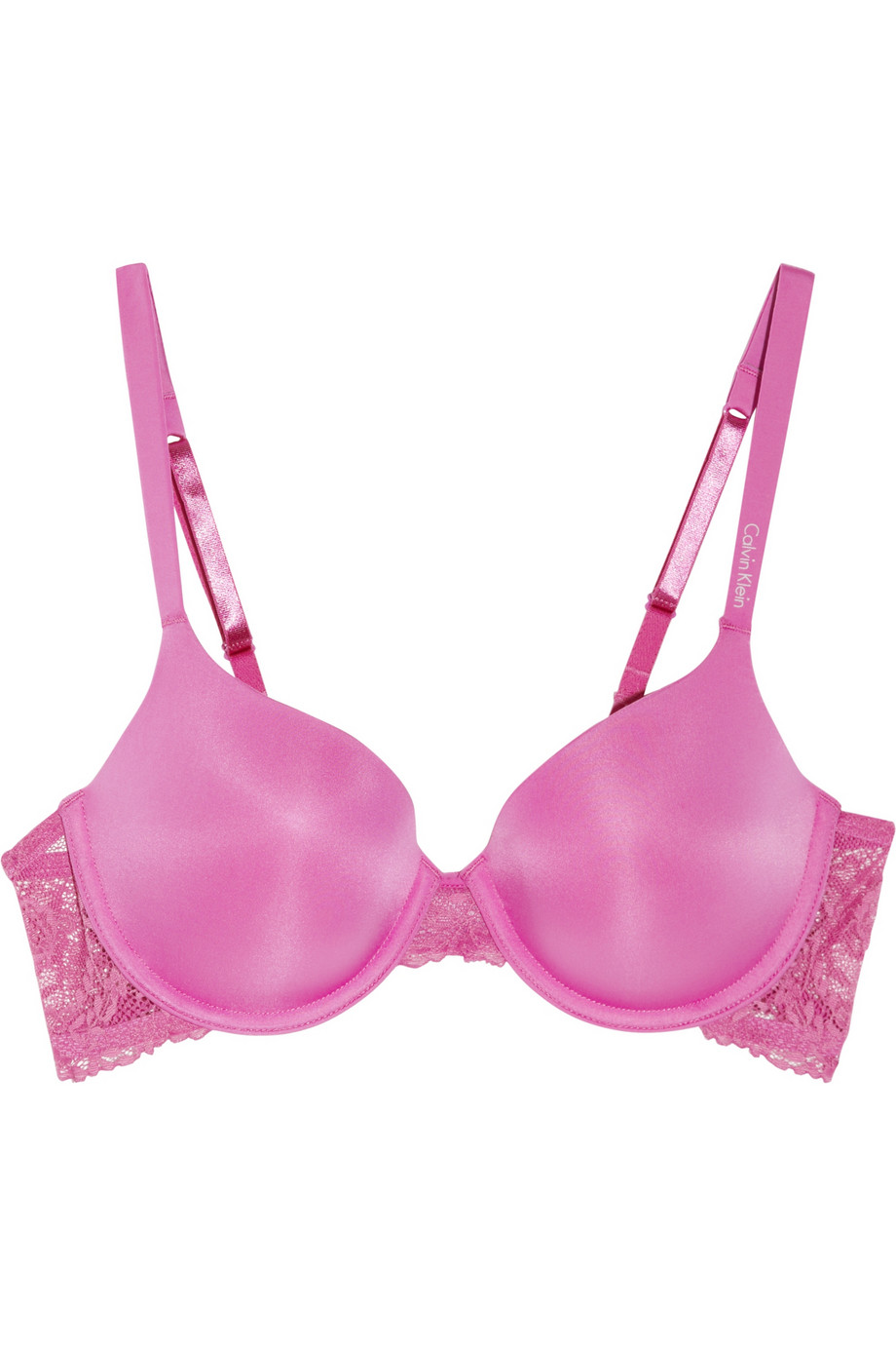 Calvin Klein Seductive Comfort Lace Trimmed Contour Bra In Fuchsia Pink Lyst