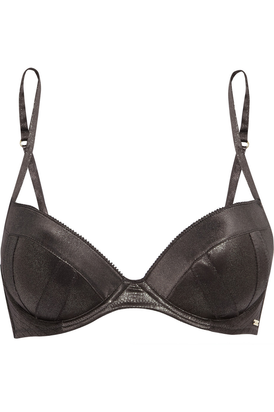 Calvin klein Satin Structure Push Up Bra in Gold Lyst