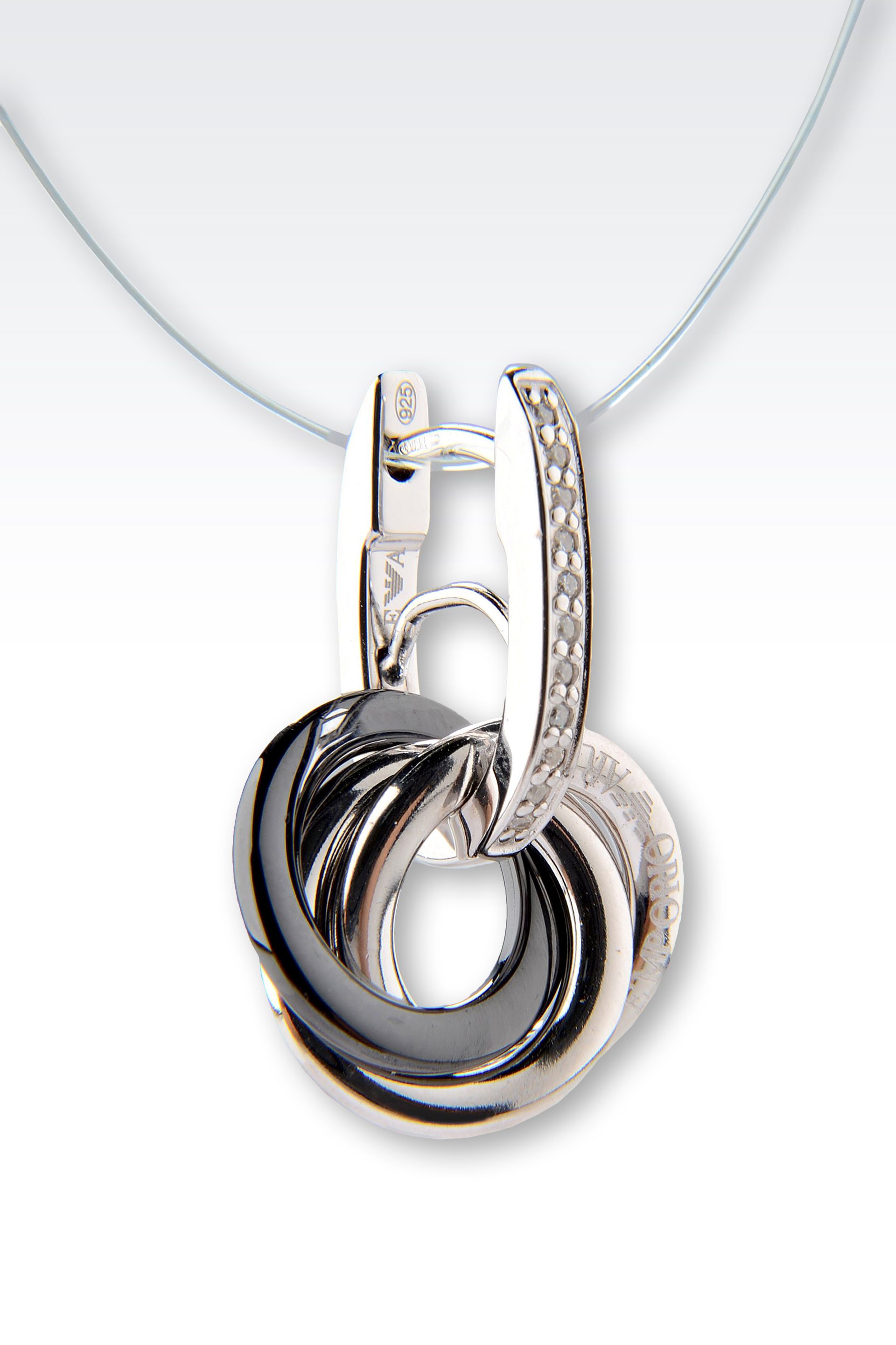 armani earrings silver
