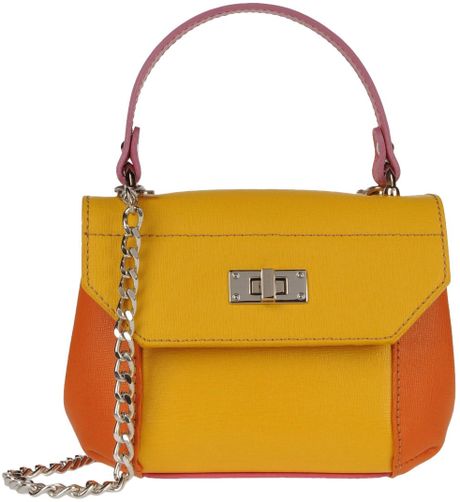 Enrico Fantini Small Leather Bag in Yellow