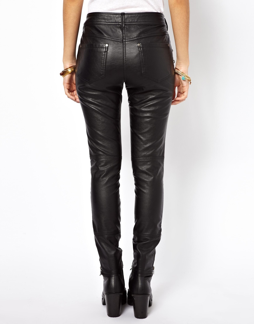 leather pants with zips