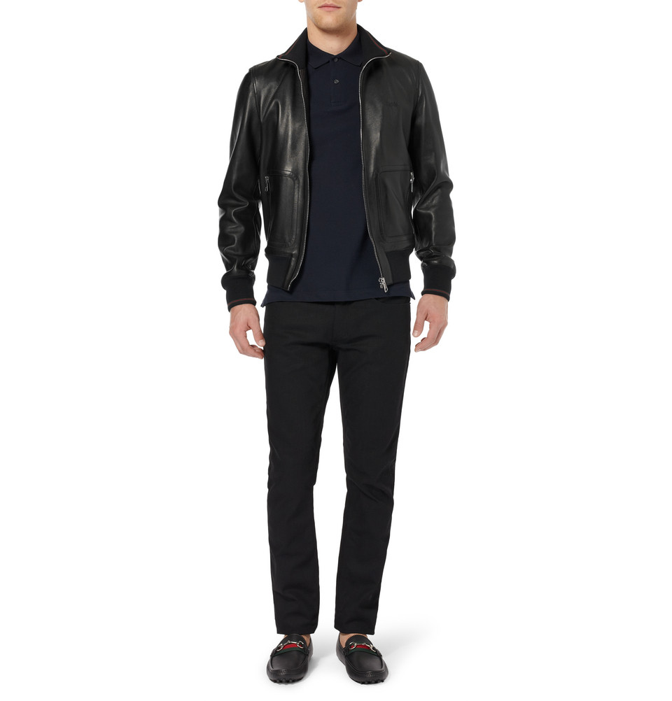 Gucci leather driver with horsebit Clearance