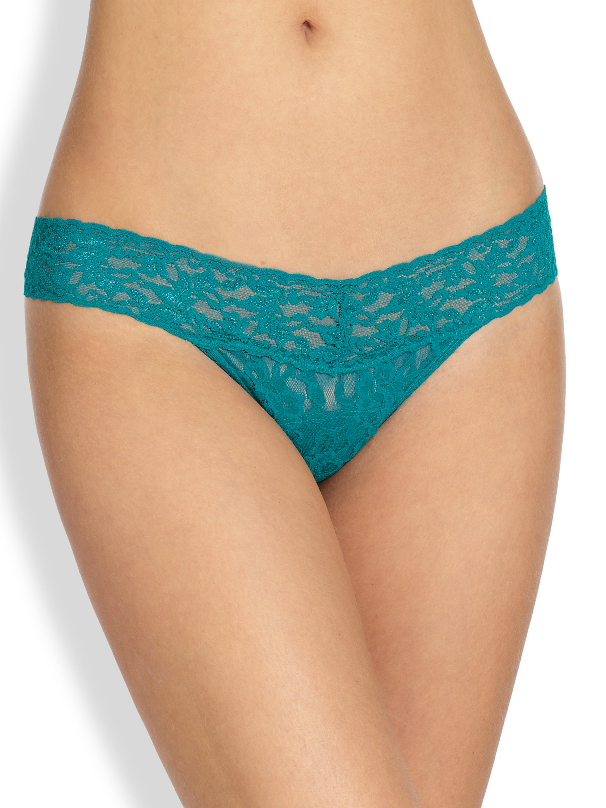 Lyst Hanky Panky Lowrise Lace Thong in Blue