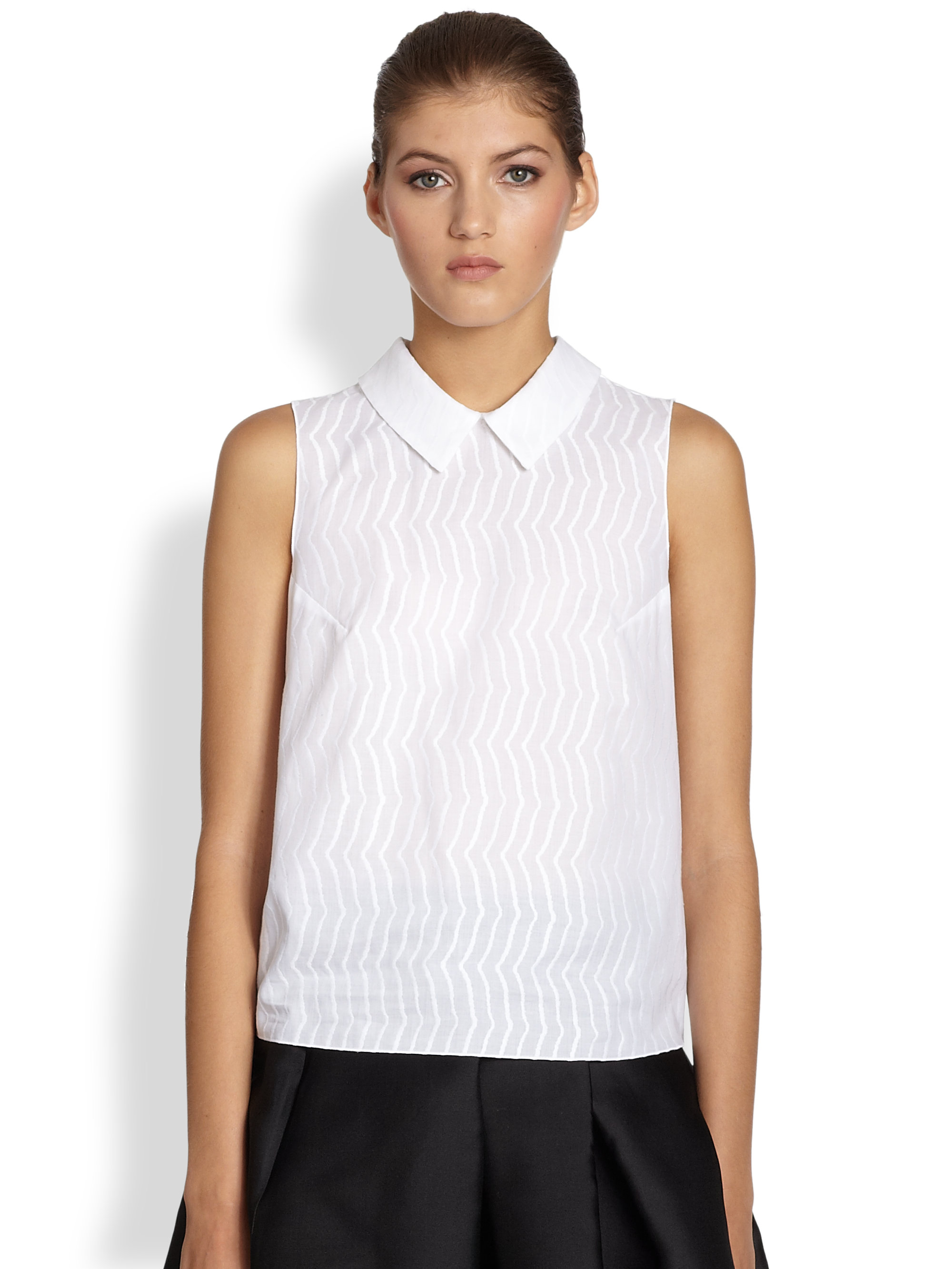 collared shirt without sleeves